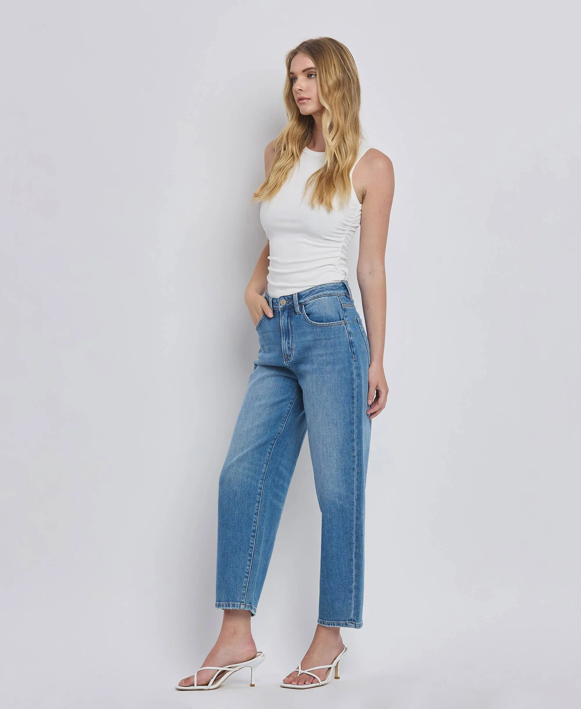 Super High Rise Barrel Leg Jeans