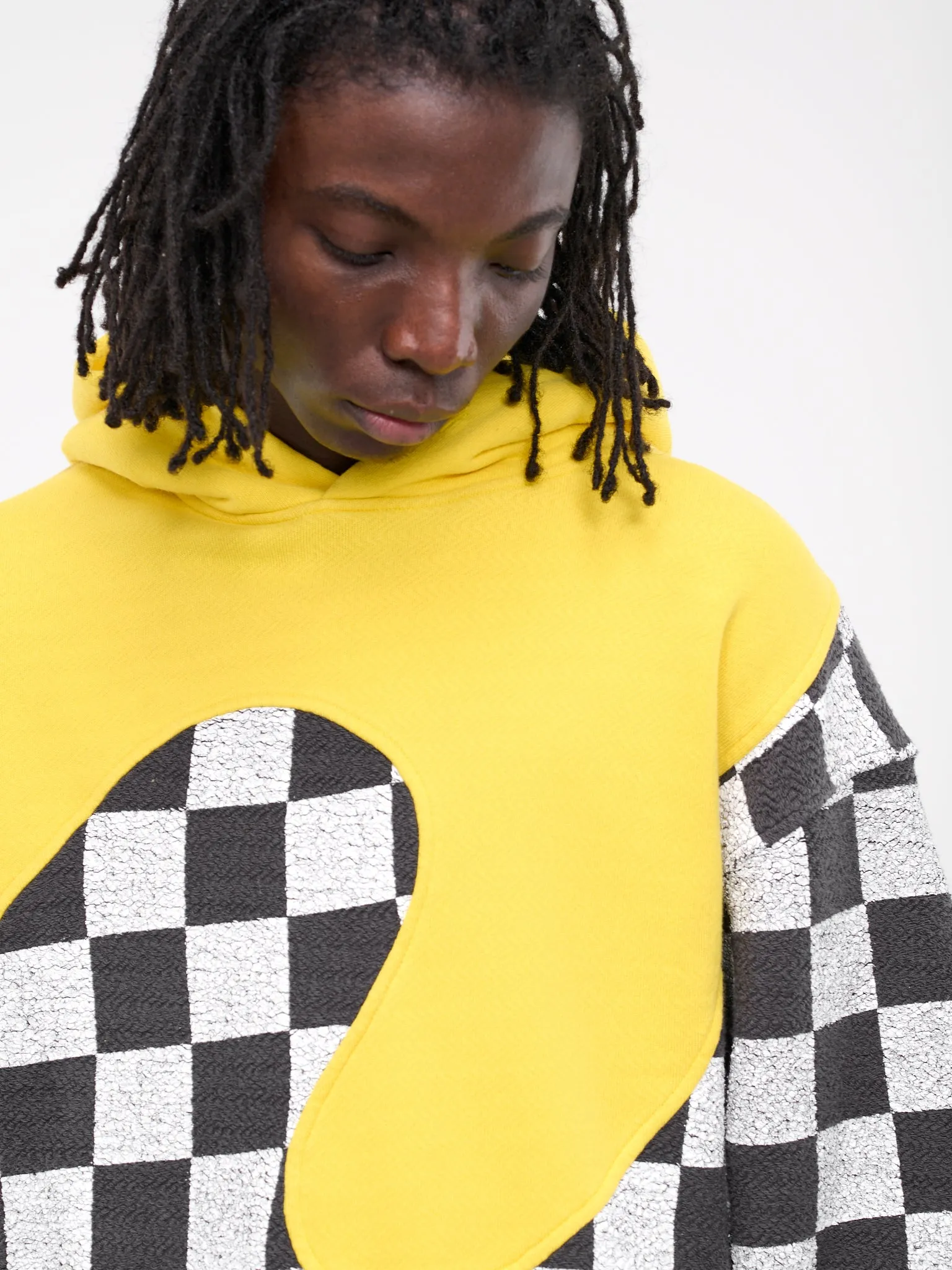 Taxi Swirl Hoodie (ERL08T022-YELLOW-CHECKER)