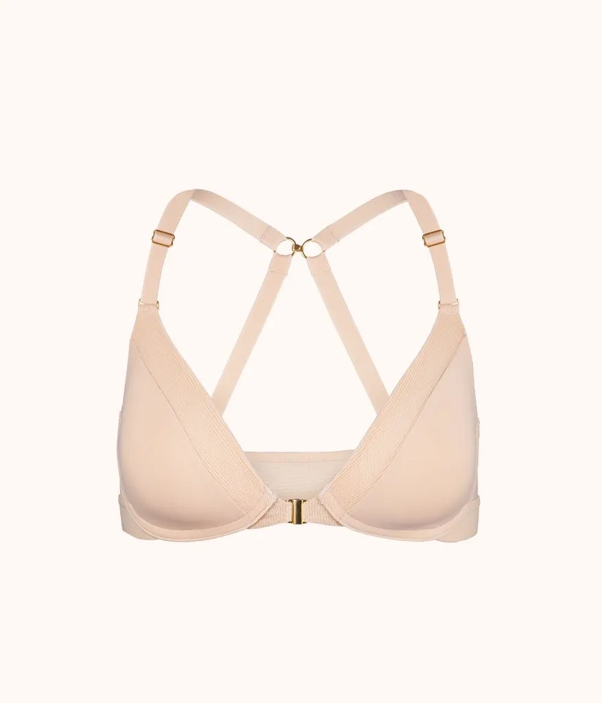 The Front Close No-Wire Bra: Toasted Almond