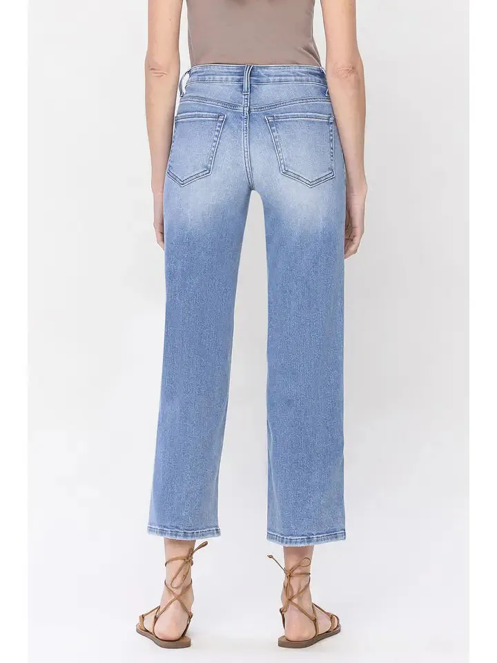 Vervet Mid Rise Cropped Straight Jeans