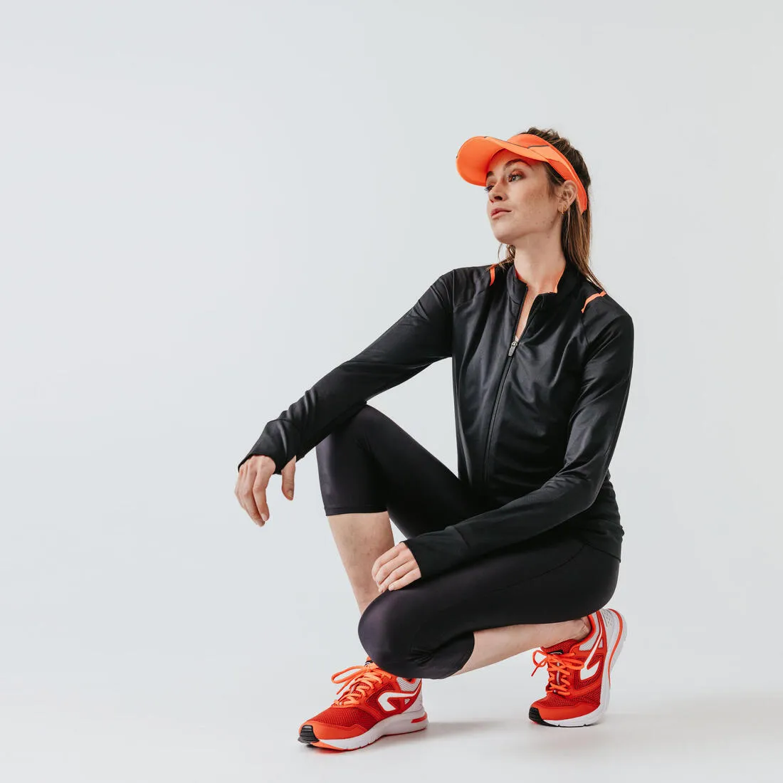 Women's Running Short Leggings - Kiprun Run 100 Black