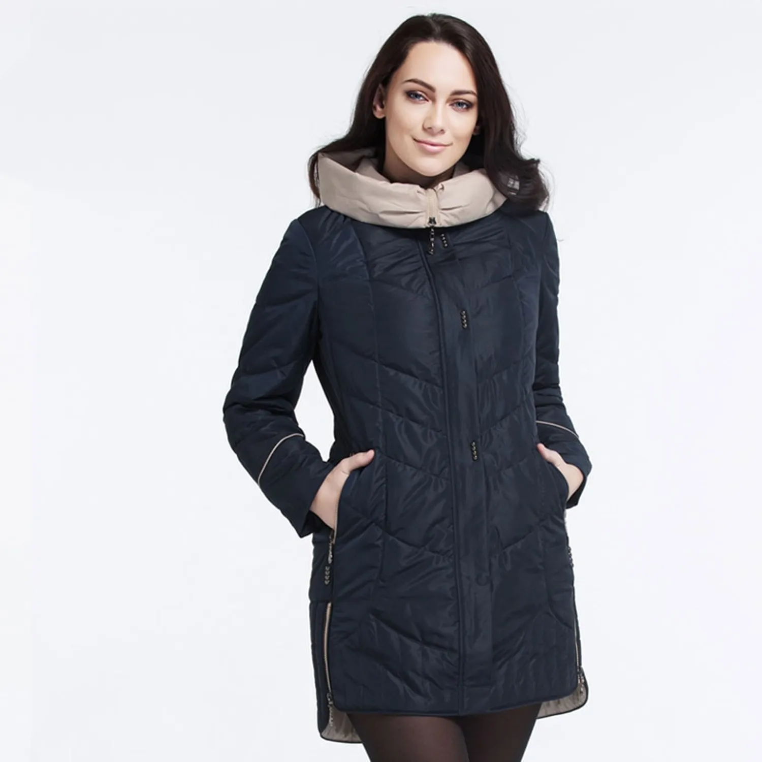 Women's Winter Casual Hooded Coat | Plus Size